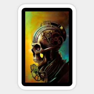 Skull Illustration Steampunk Sticker